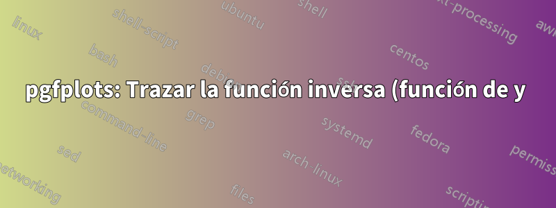 pgfplots: Trazar la función inversa (función de y)