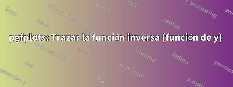 pgfplots: Trazar la función inversa (función de y)