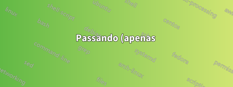 Passando (apenas) outras opções, ao usar pgfopts