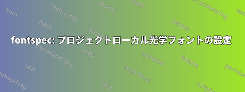 fontspec: プロジェクトローカル光学フォントの設定