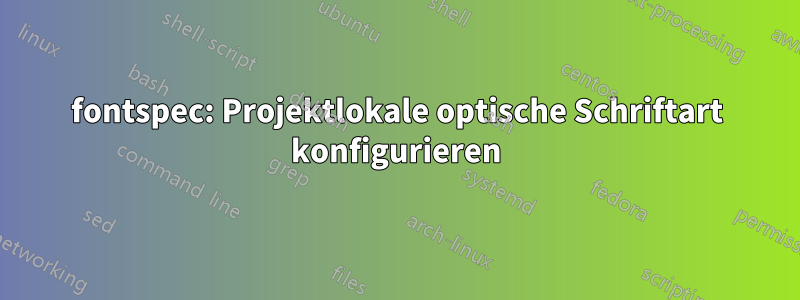 fontspec: Projektlokale optische Schriftart konfigurieren