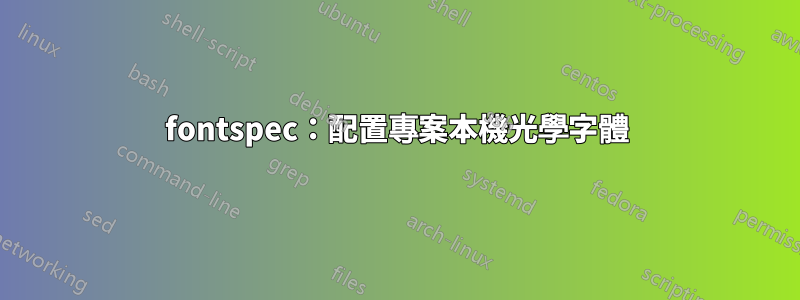 fontspec：配置專案本機光學字體