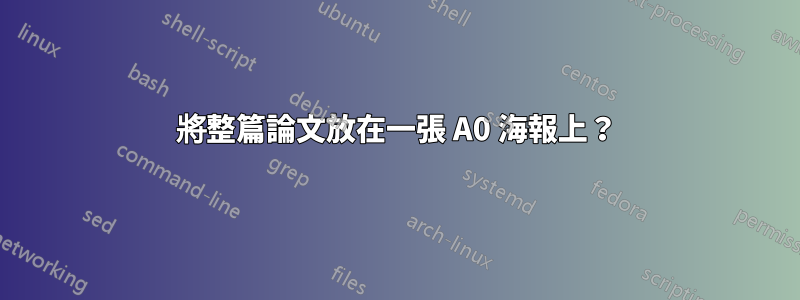 將整篇論文放在一張 A0 海報上？