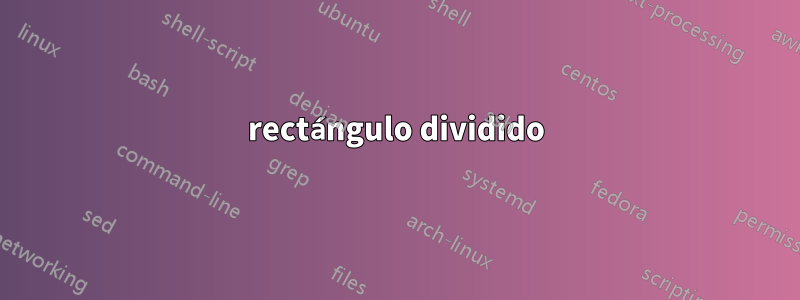 rectángulo dividido