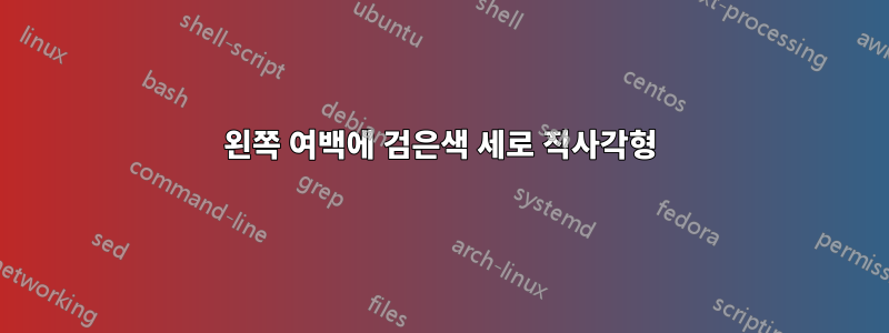 왼쪽 여백에 검은색 세로 직사각형