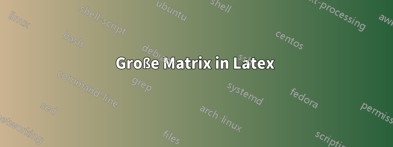 Große Matrix in Latex