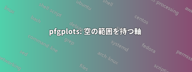 pfgplots: 空の範囲を持つ軸