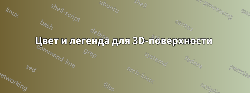 Цвет и легенда для 3D-поверхности