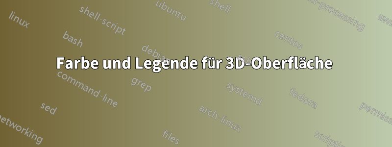 Farbe und Legende für 3D-Oberfläche