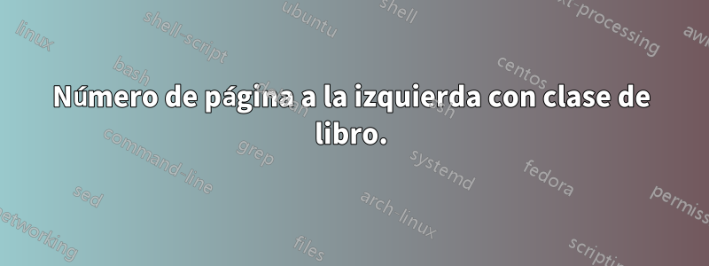 Número de página a la izquierda con clase de libro.