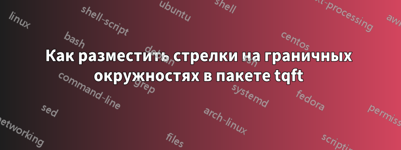 Как разместить стрелки на граничных окружностях в пакете tqft