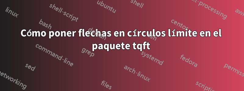 Cómo poner flechas en círculos límite en el paquete tqft