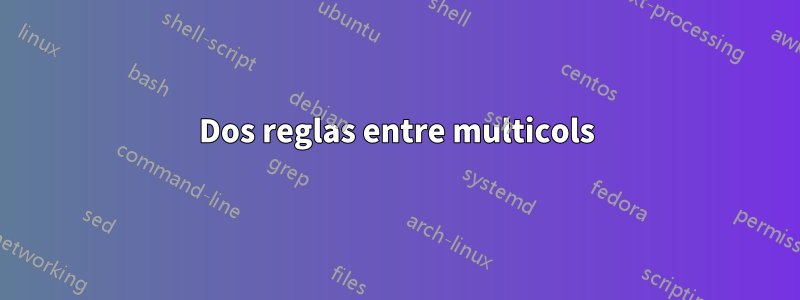 Dos reglas entre multicols