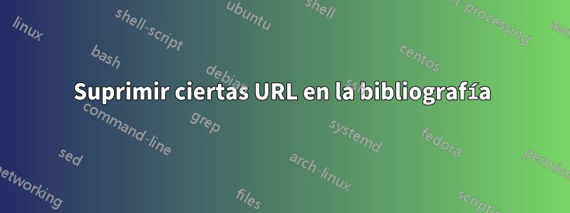 Suprimir ciertas URL en la bibliografía