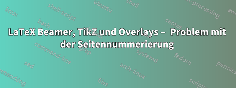 LaTeX Beamer, TikZ und Overlays – Problem mit der Seitennummerierung