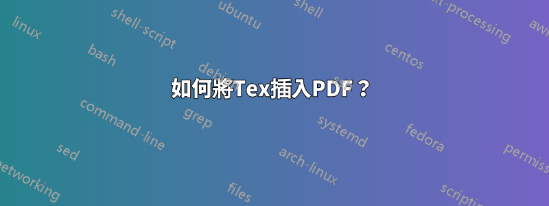 如何將Tex插入PDF？