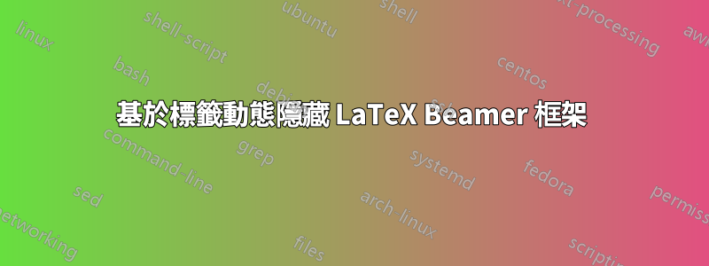 基於標籤動態隱藏 LaTeX Beamer 框架