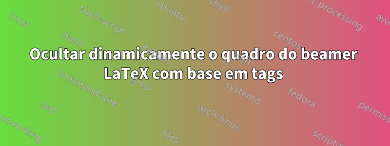 Ocultar dinamicamente o quadro do beamer LaTeX com base em tags