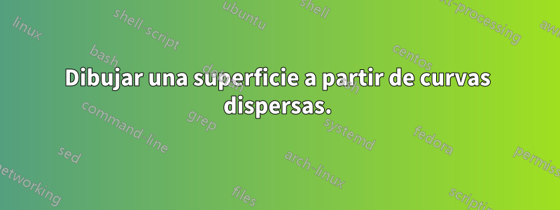 Dibujar una superficie a partir de curvas dispersas.