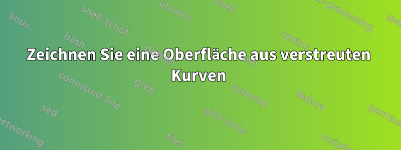 Zeichnen Sie eine Oberfläche aus verstreuten Kurven