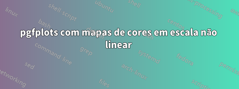 pgfplots com mapas de cores em escala não linear