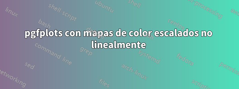 pgfplots con mapas de color escalados no linealmente