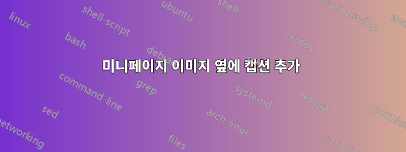 미니페이지 이미지 옆에 캡션 추가