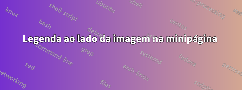 Legenda ao lado da imagem na minipágina