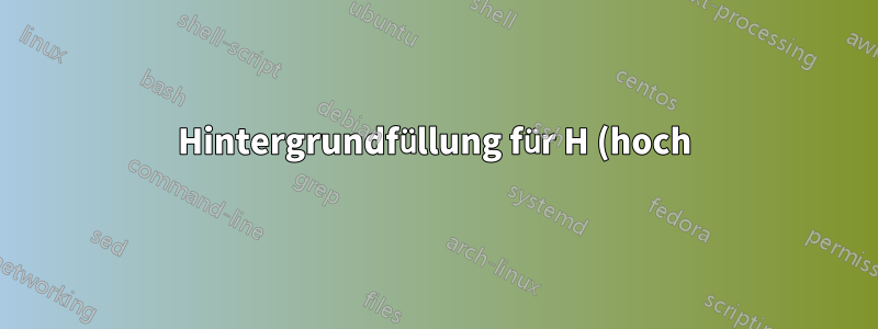 Hintergrundfüllung für H (hoch) Timing-Zeichen und Diagrammgröße für Tikz-Timing