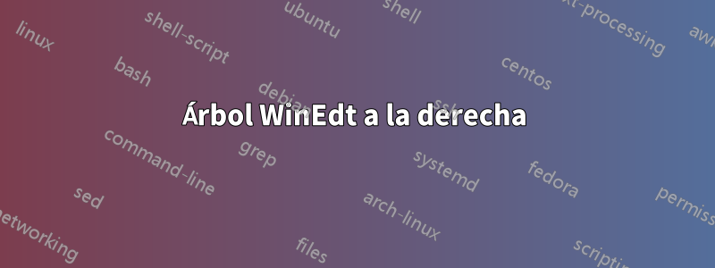 Árbol WinEdt a la derecha