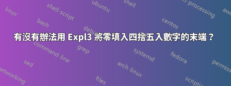 有沒有辦法用 Expl3 將零填入四捨五入數字的末端？