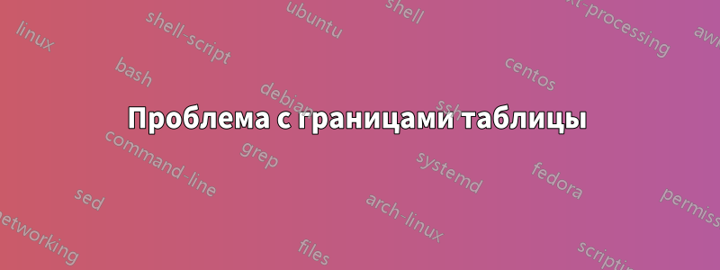 Проблема с границами таблицы