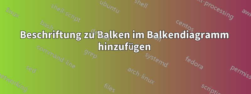 Beschriftung zu Balken im Balkendiagramm hinzufügen