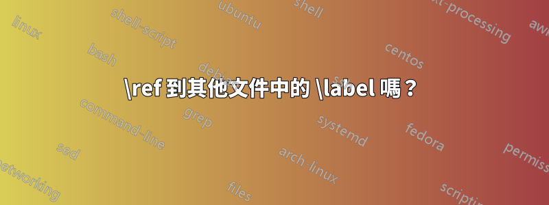 \ref 到其他文件中的 \label 嗎？