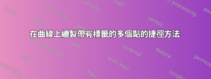 在曲線上繪製帶有標籤的多個點的捷徑方法