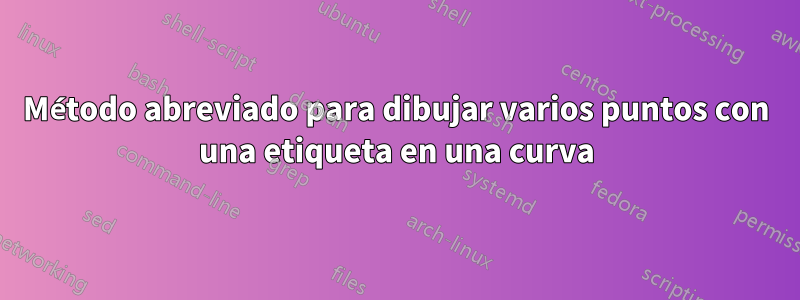 Método abreviado para dibujar varios puntos con una etiqueta en una curva