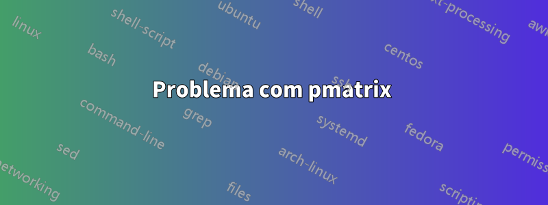 Problema com pmatrix