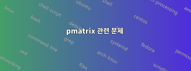 pmatrix 관련 문제