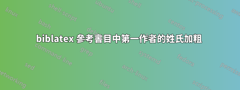 biblatex 參考書目中第一作者的姓氏加粗