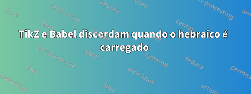 TikZ e Babel discordam quando o hebraico é carregado