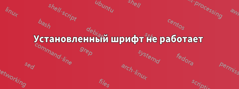 Установленный шрифт не работает