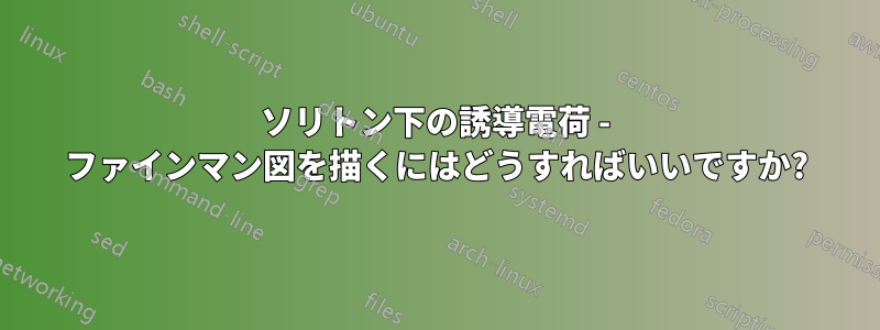 ソリトン下の誘導電荷 - ファインマン図を描くにはどうすればいいですか?