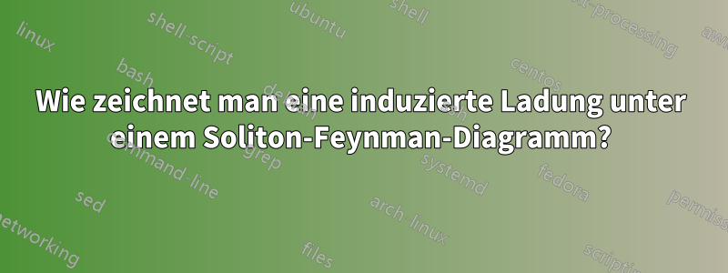 Wie zeichnet man eine induzierte Ladung unter einem Soliton-Feynman-Diagramm?