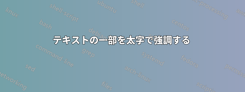 テキストの一部を太字で強調する