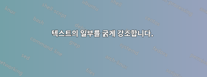 텍스트의 일부를 굵게 강조합니다.