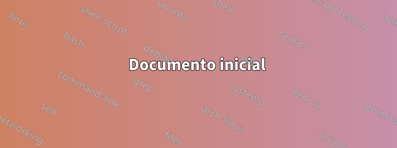 Documento inicial