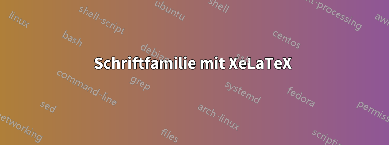 Schriftfamilie mit XeLaTeX