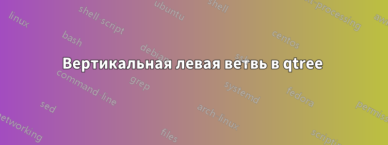 Вертикальная левая ветвь в qtree