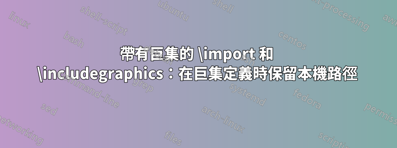 帶有巨集的 \import 和 \includegraphics：在巨集定義時保留本機路徑