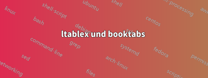 ltablex und booktabs